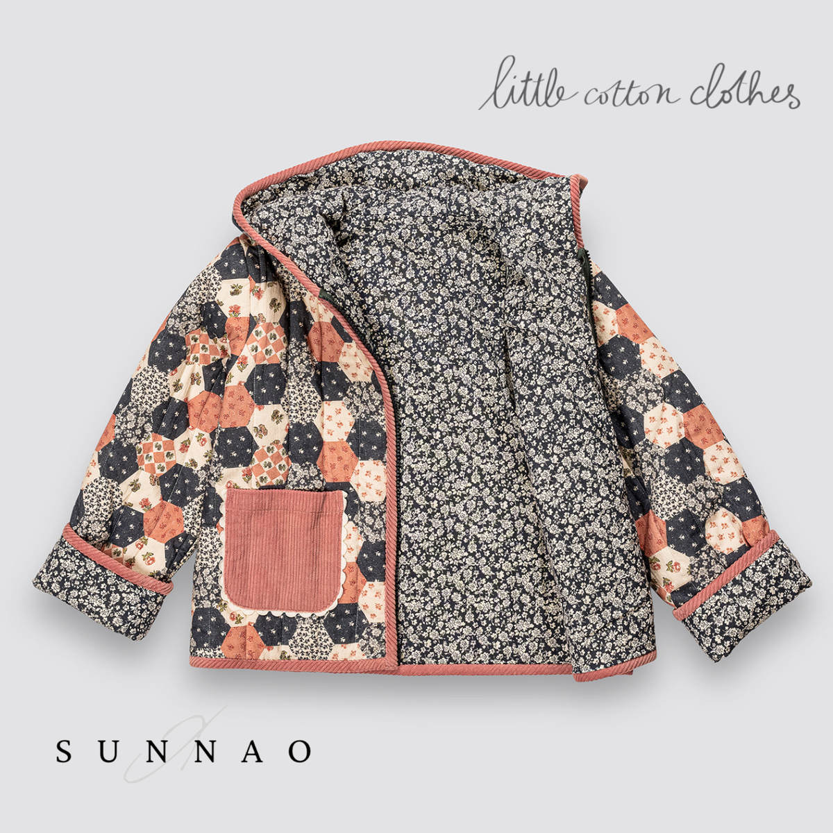 【予約】<Little Cotton Clothes> Jojo jacket Patchwork Floral