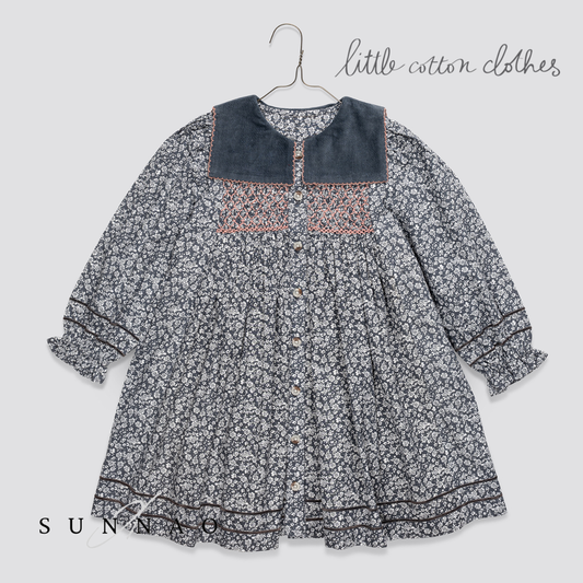【予約】<Little Cotton Clothes> Elizabeth Dress Barley Floral