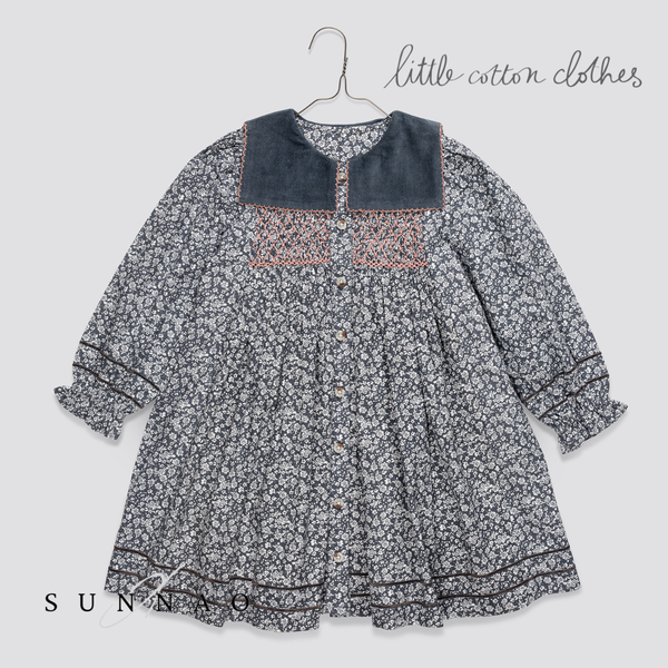 【予約】<Little Cotton Clothes> Elizabeth Dress Barley Floral