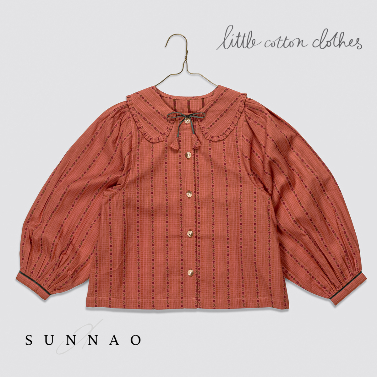 【予約】<Little Cotton Clothes> Helga blouse Trifle Stripe