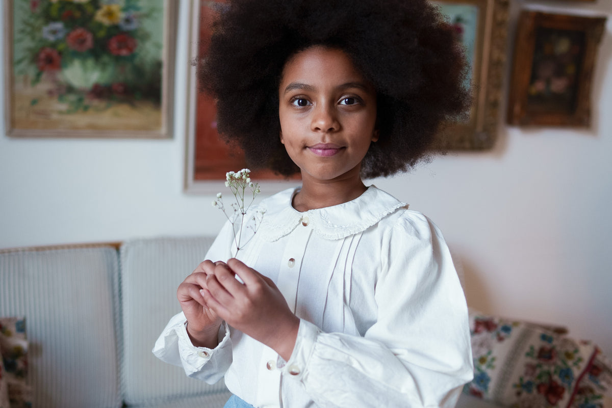 【予約】<Little Cotton Clothes> Ivy Blouse Off White
