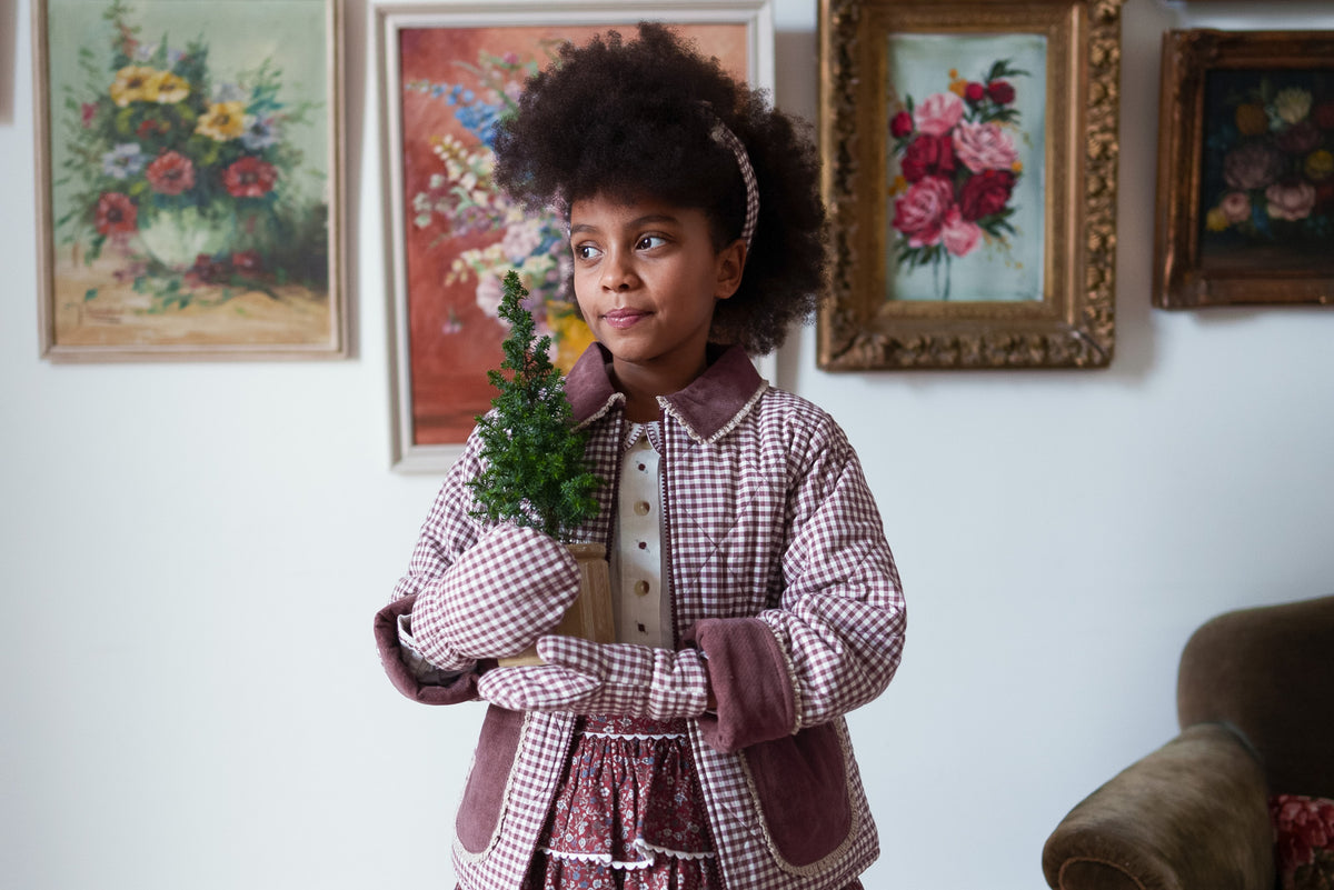 【予約】<Little Cotton Clothes> Elsie jacket Sugarplum Check