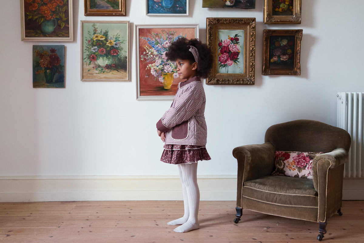 【予約】<Little Cotton Clothes> Elsie jacket Sugarplum Check