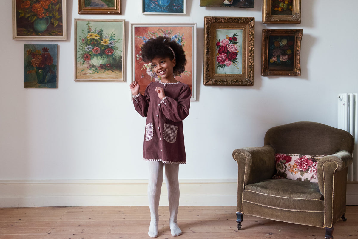 【予約】<Little Cotton Clothes> Velvet Jules Dress in Sugarplum