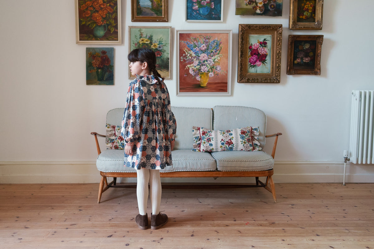 【予約】<Little Cotton Clothes> Olivia Dress Patchwork Floral