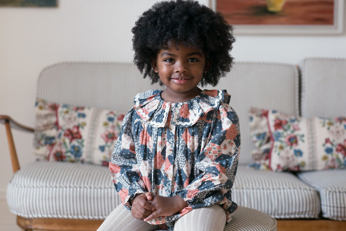 【予約】<Little Cotton Clothes> Emilie romper Patchwork Floral