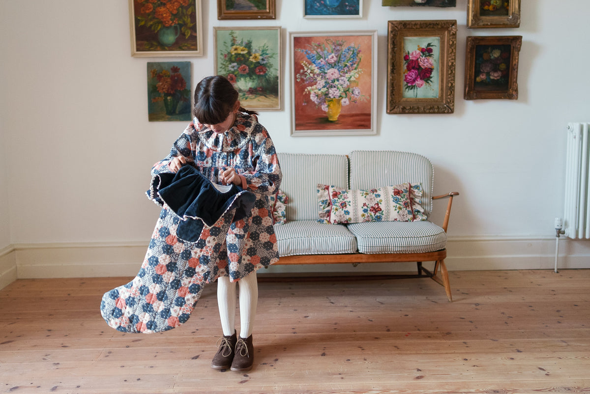 【予約】<Little Cotton Clothes> Olivia Dress Patchwork Floral