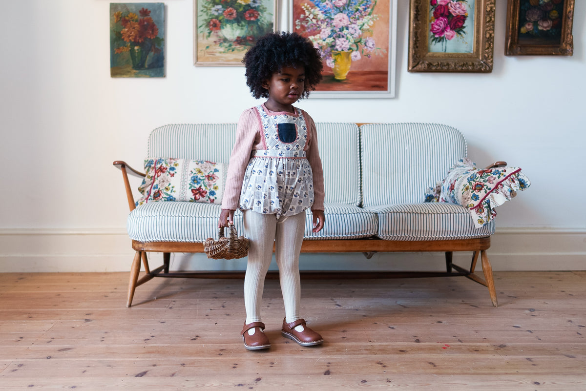 【予約】<Little Cotton Clothes> Quilted Hannah dress Papier