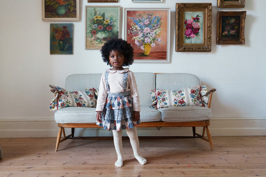 【予約】<Little Cotton Clothes> Aria Rara Skirt Patchwork Floral