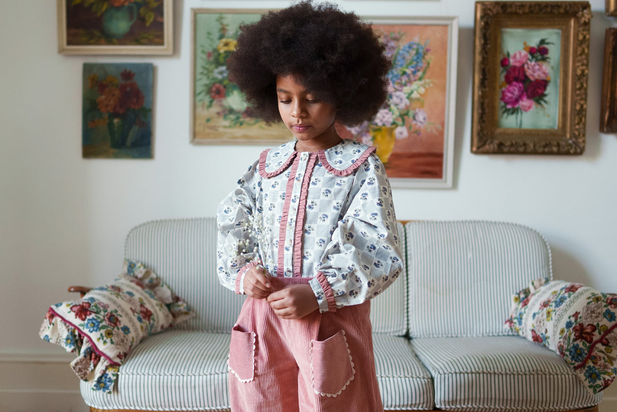 【予約】<Little Cotton Clothes> Helga blouse in Papier Floral