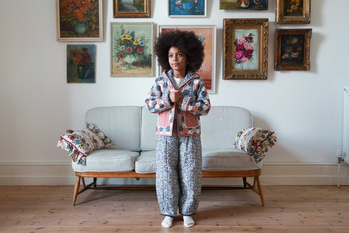 【予約】<Little Cotton Clothes> Jojo jacket Patchwork Floral