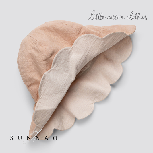 <Little Cotton Clothes> Scalloped Hat Shell/Powder　