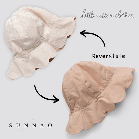 <Little Cotton Clothes> Scalloped Hat Shell/Powder　