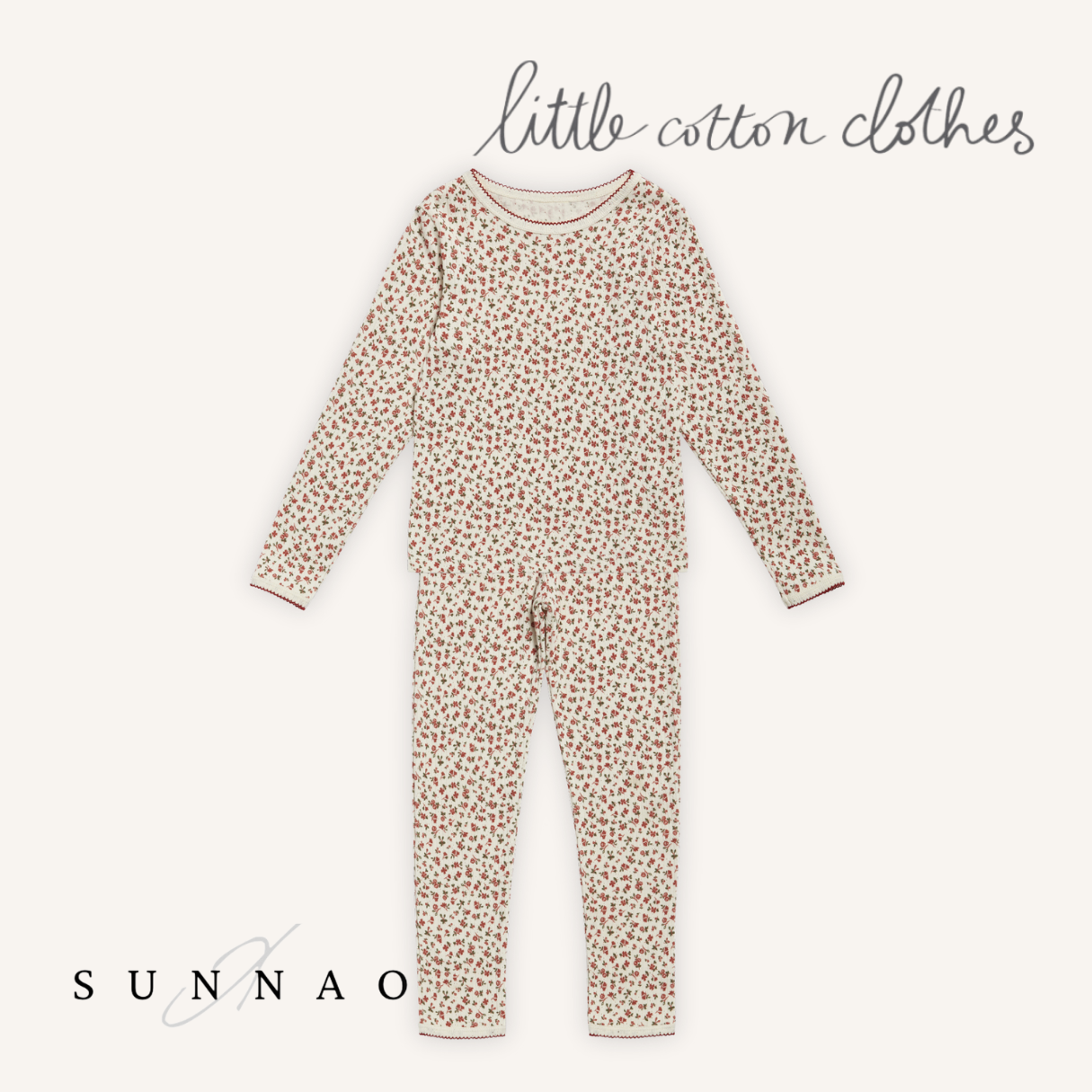 <Little Cotton Clothes>  Pointelle Pyjamas Posy Floral　