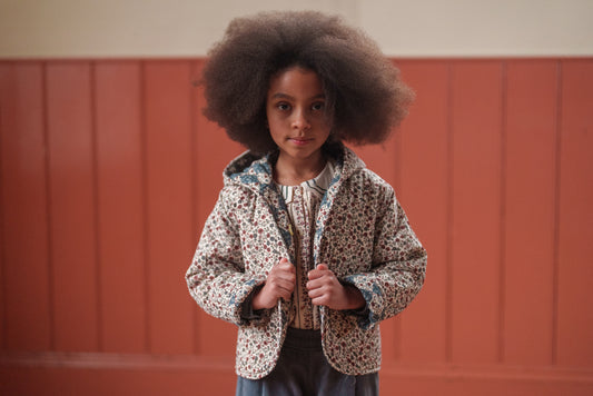 <Little Cotton Clothes>  Jojo Reversible Jacket Harelquin Floral　