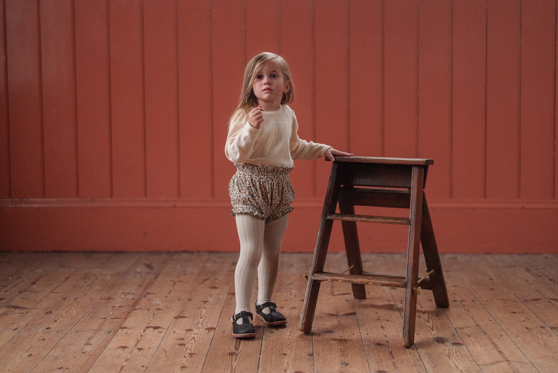 <Little Cotton Clothes> Organic Pointelle T-shirt Buttermilk　