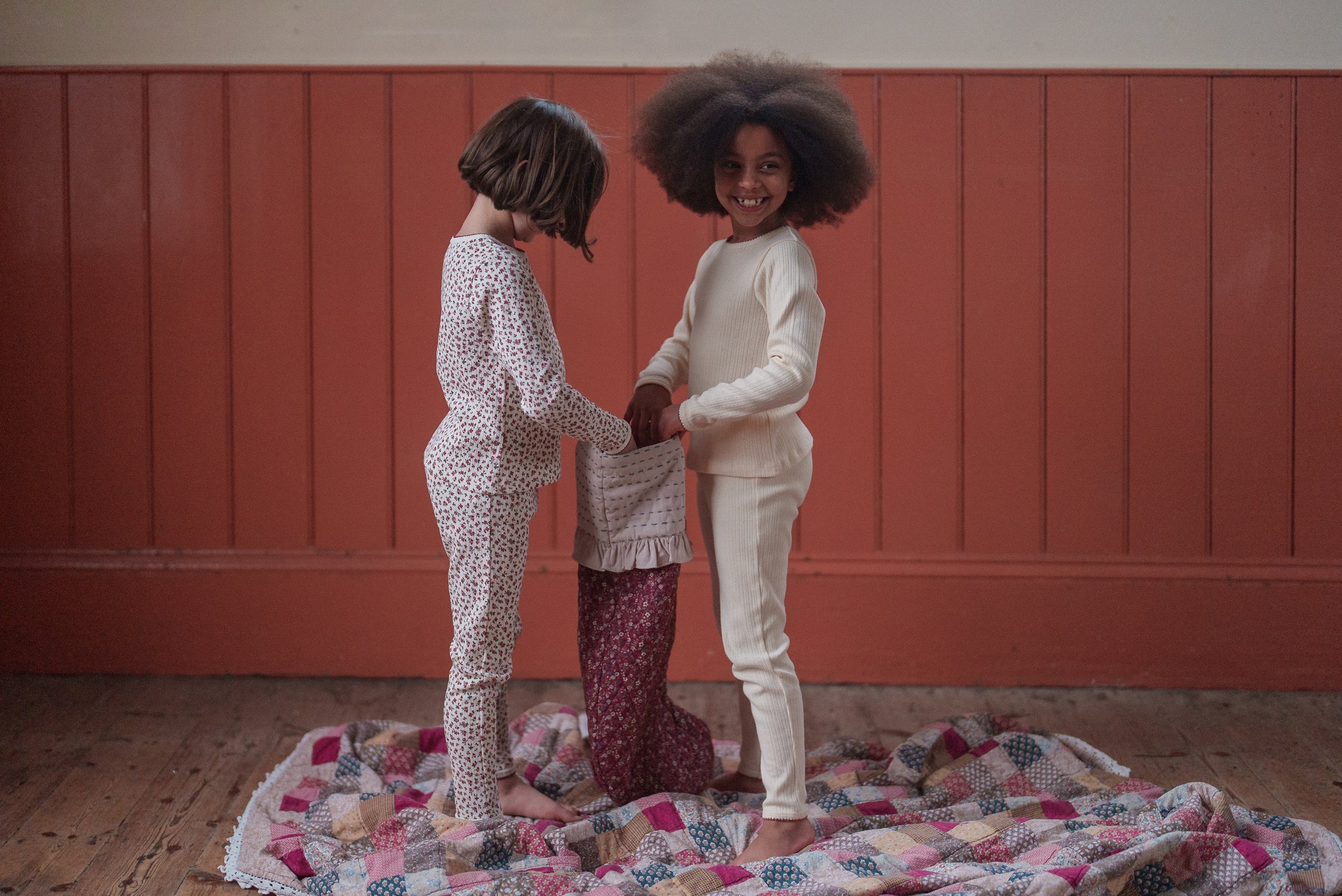 <Little Cotton Clothes> Pointelle Pyjamas Buttermilk　