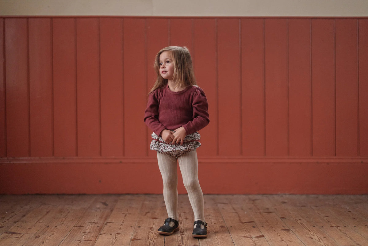 【予約】<Little Cotton Clothes> Organic Pointelle T-shirt Redcurrant
