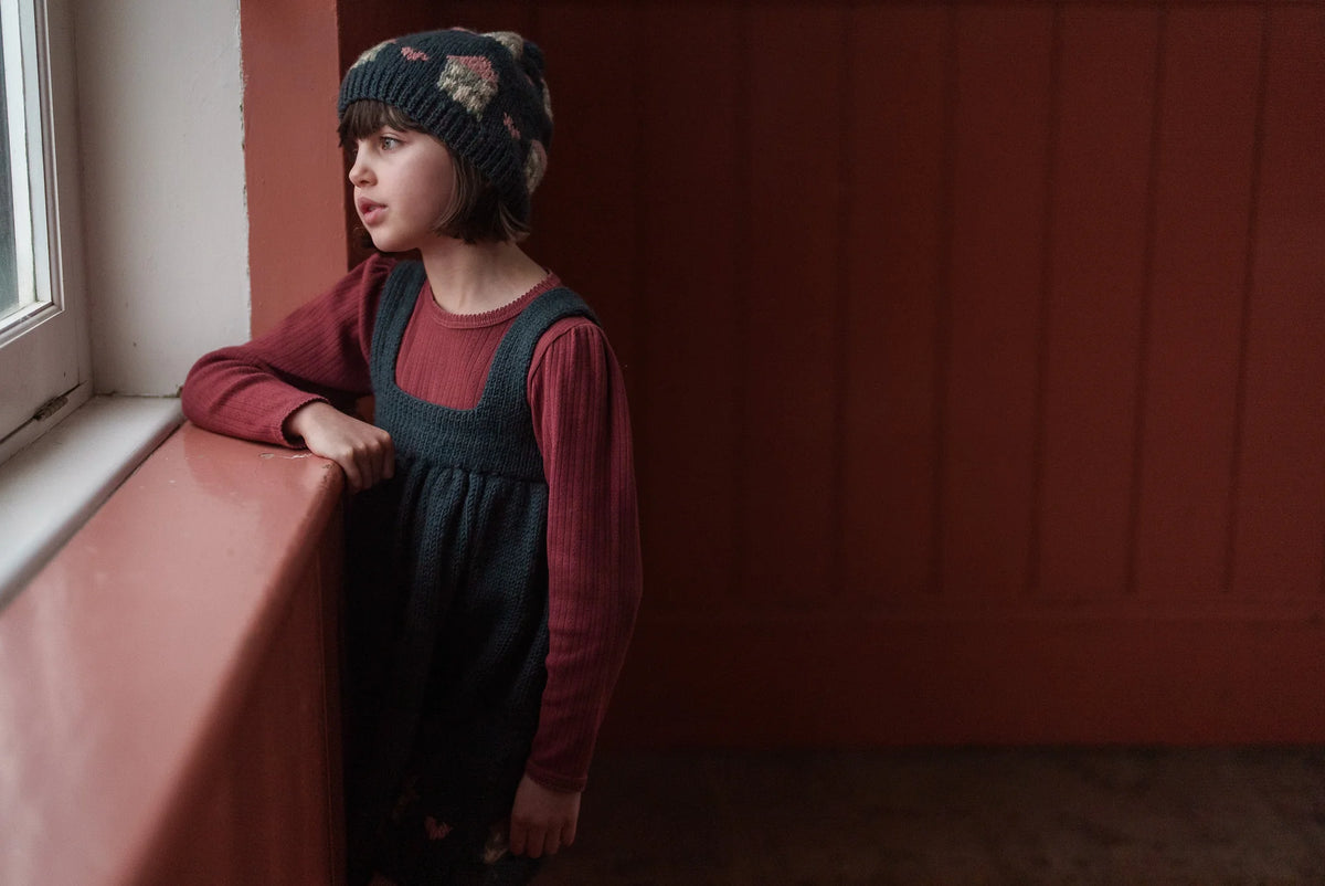 【予約】<Little Cotton Clothes> Organic Pointelle T-shirt Redcurrant