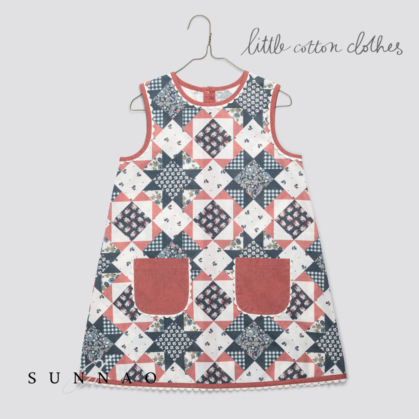 <Little Cotton Clothes> Hannah Dress Patchwork Floral　