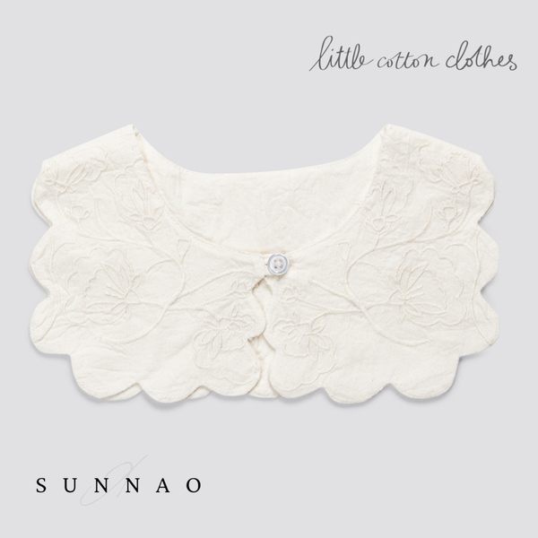 <Little Cotton Clothes> Embroidered Scalloped Collar　