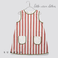 Load image into Gallery viewer, <Little Cotton Clothes> Hannah Dress Raspberry Stripe　
