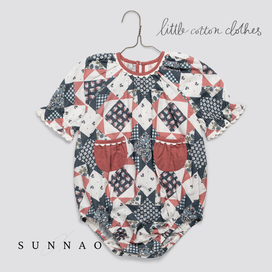 <Little Cotton Clothes> Romy Romper Patchwork Floral　