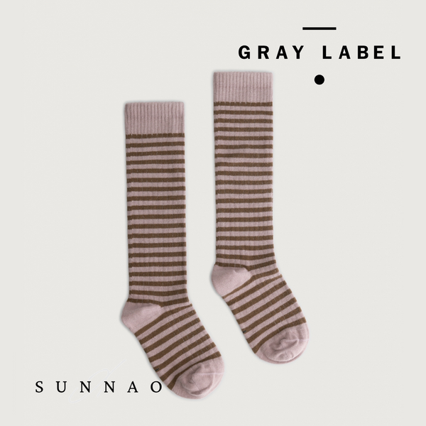 <GRAY LABEL> Long Ribbed Sock - Berry - Woody