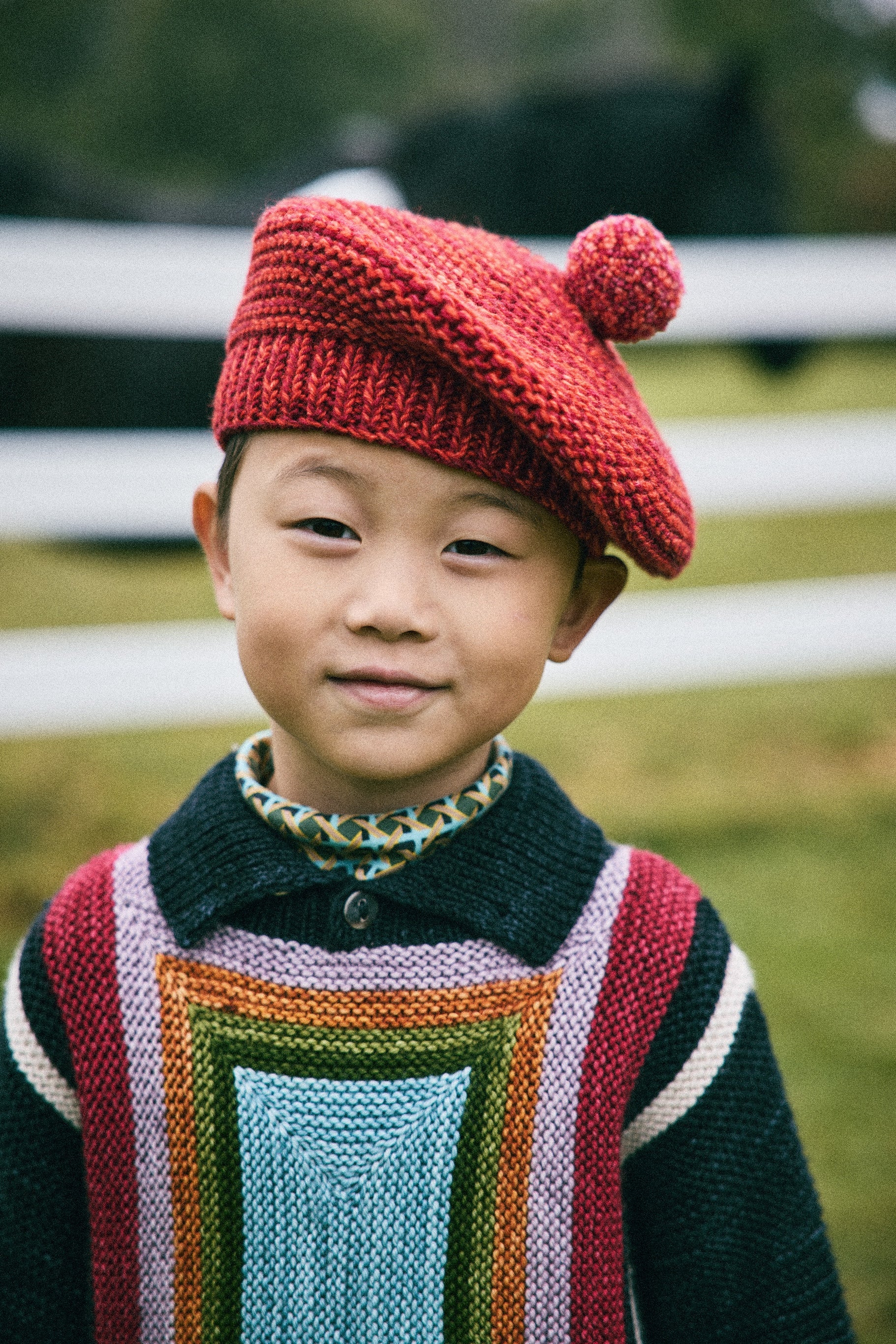 <Misha&Puff>Marl Beret - Red Flame／Berry Marl（2-8Y）