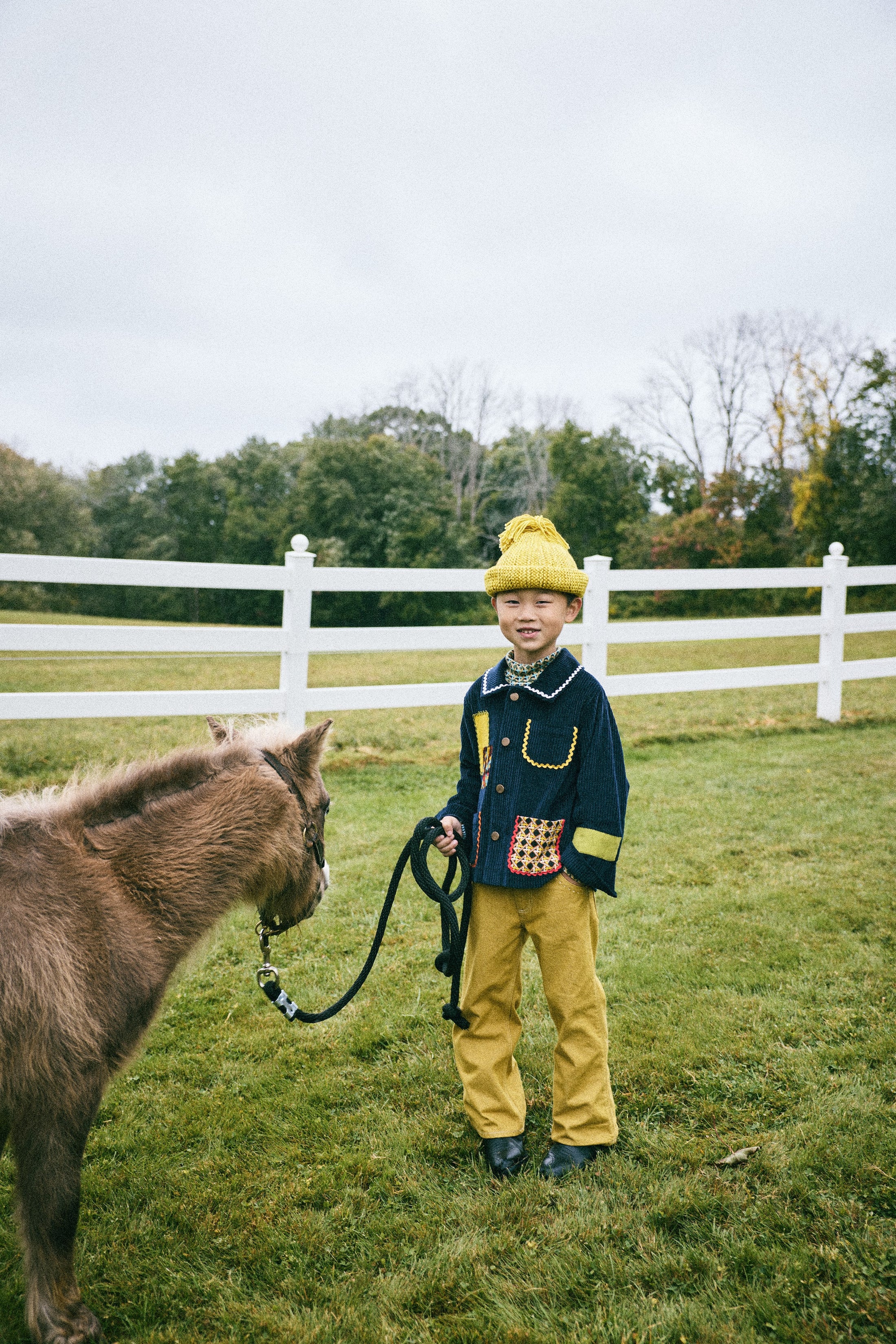 <Misha&Puff>Corduroy Patchwork Chore Coat（2-8Y）