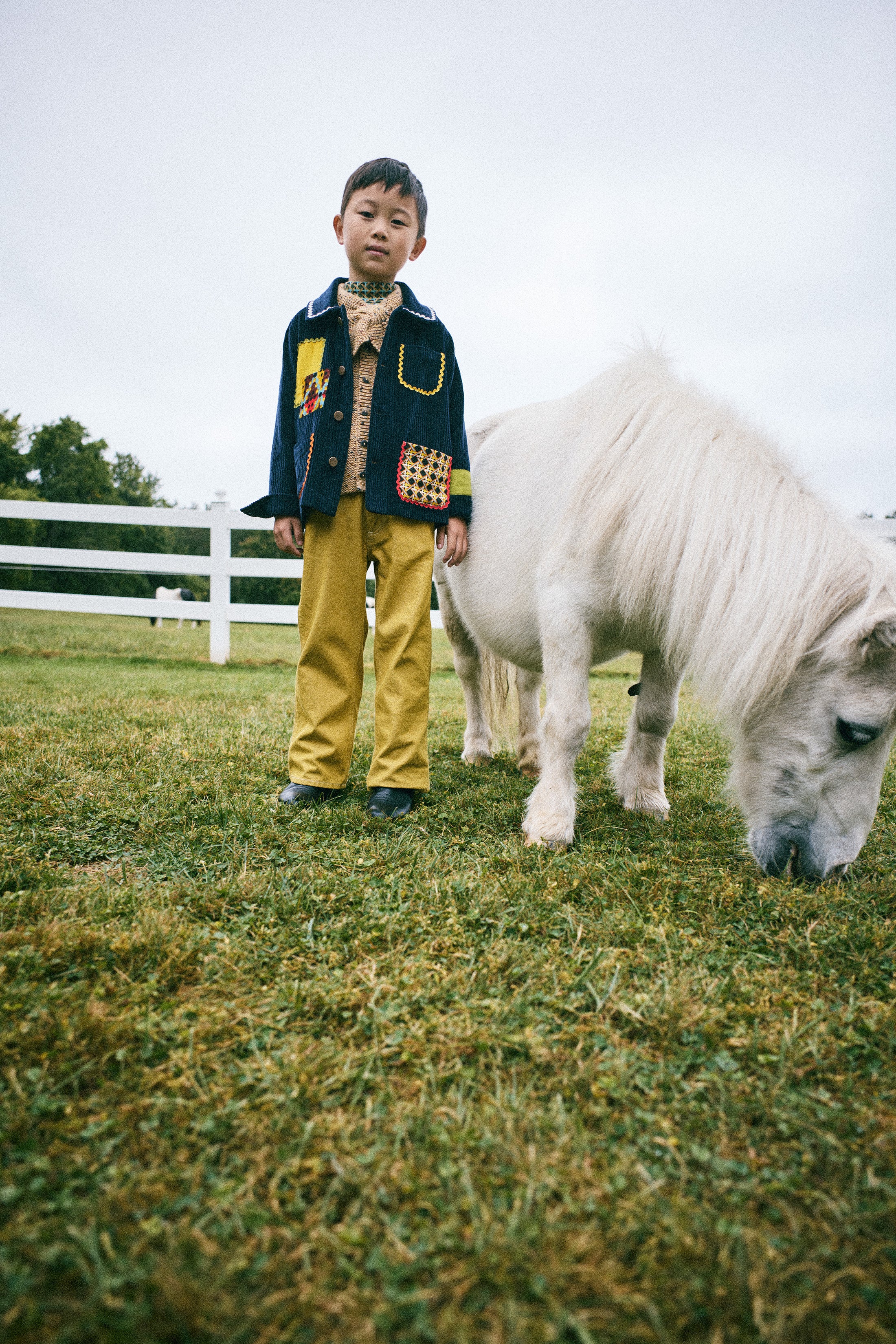 <Misha&Puff>Corduroy Patchwork Chore Coat（2-8Y）