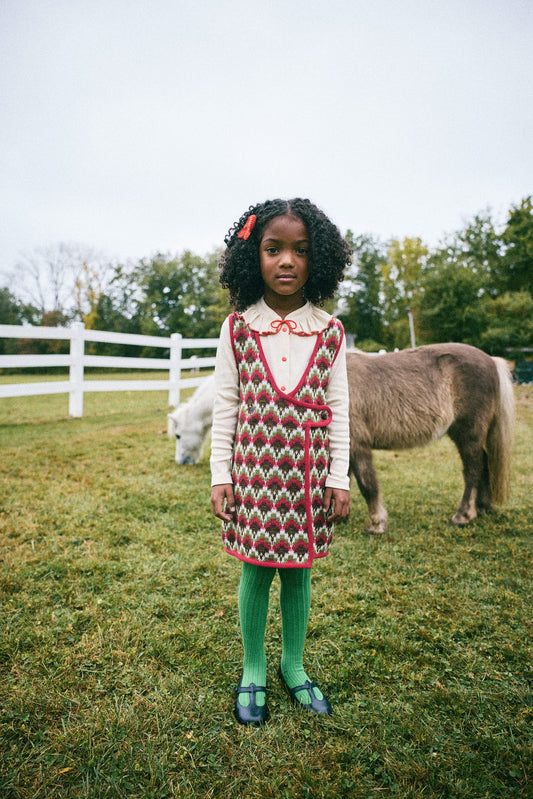 <Misha&Puff>Bibi Dress - Berry Feather（2-6Y）