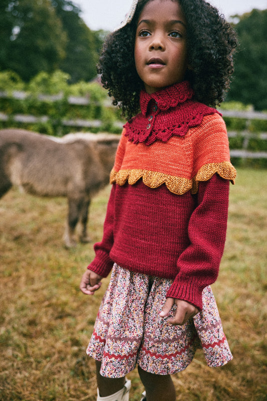 <Misha&Puff>Rickrack Circle Skirt - String Mini Floral（2-8Y）