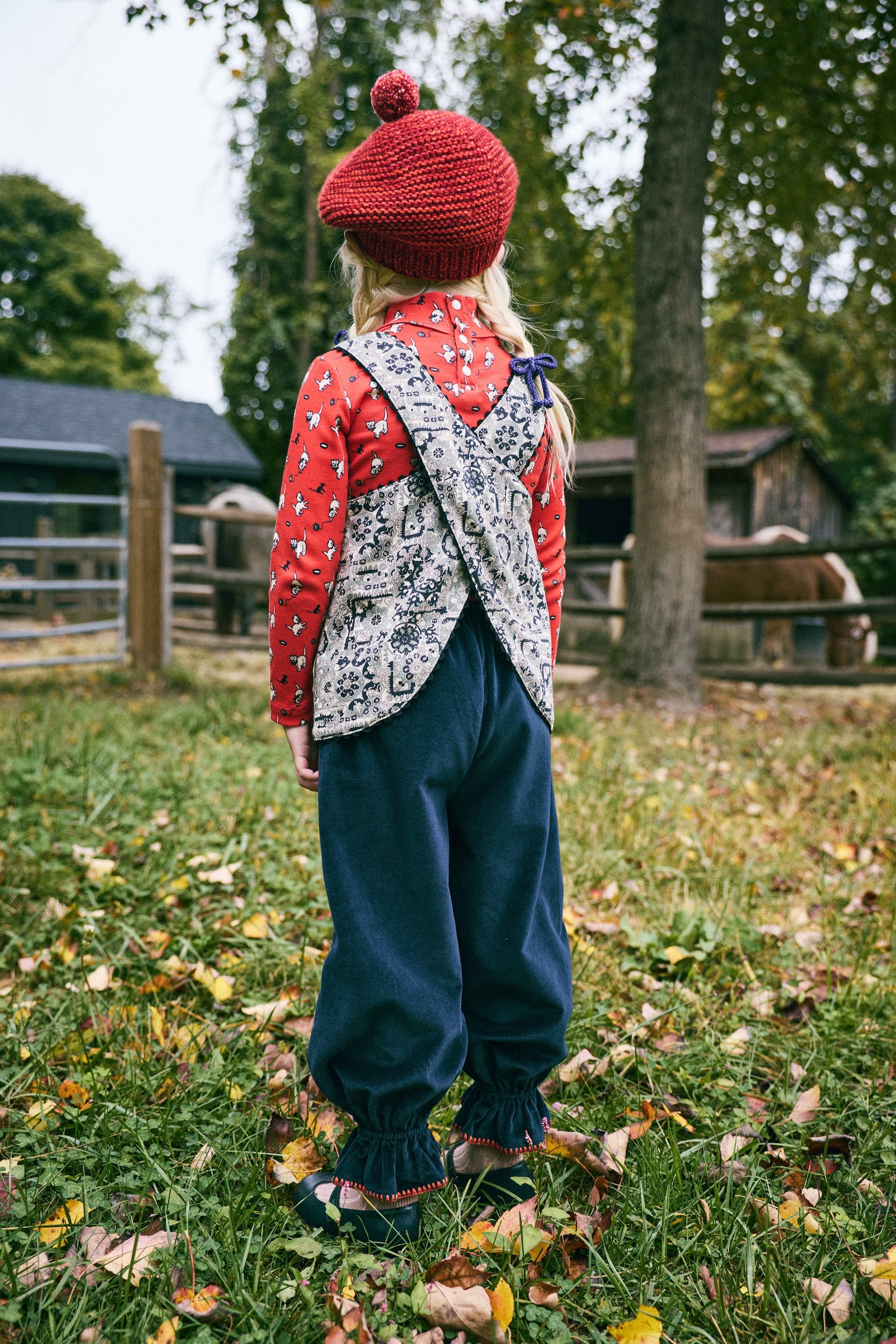 <Misha&Puff>Marl Beret - Red Flame／Berry Marl（2-8Y）