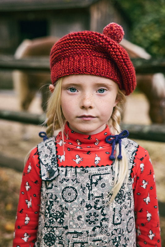 <Misha&Puff>Marl Beret - Red Flame／Berry Marl（2-8Y）