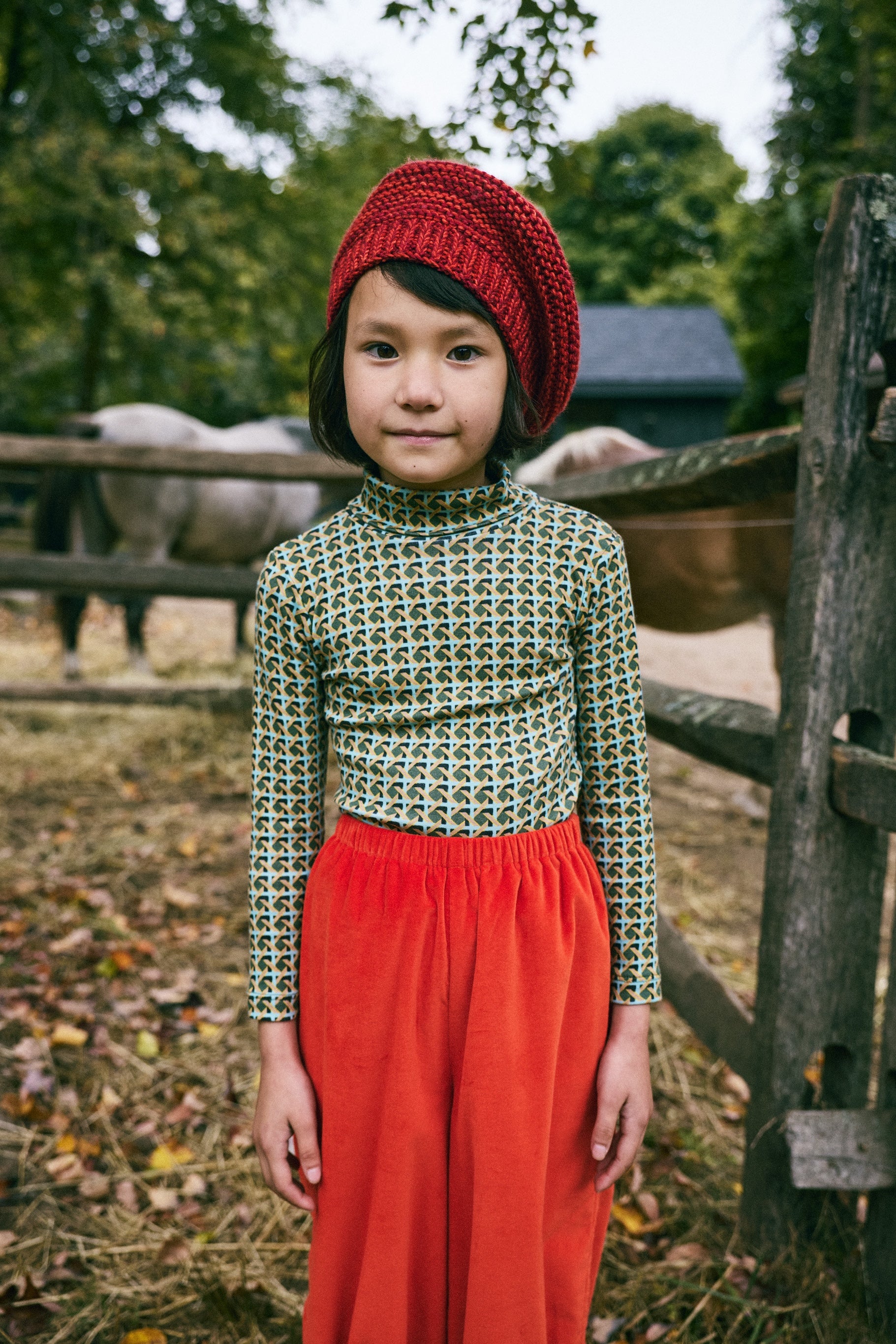 <Misha&Puff>Marl Beret - Red Flame／Berry Marl（2-8Y）