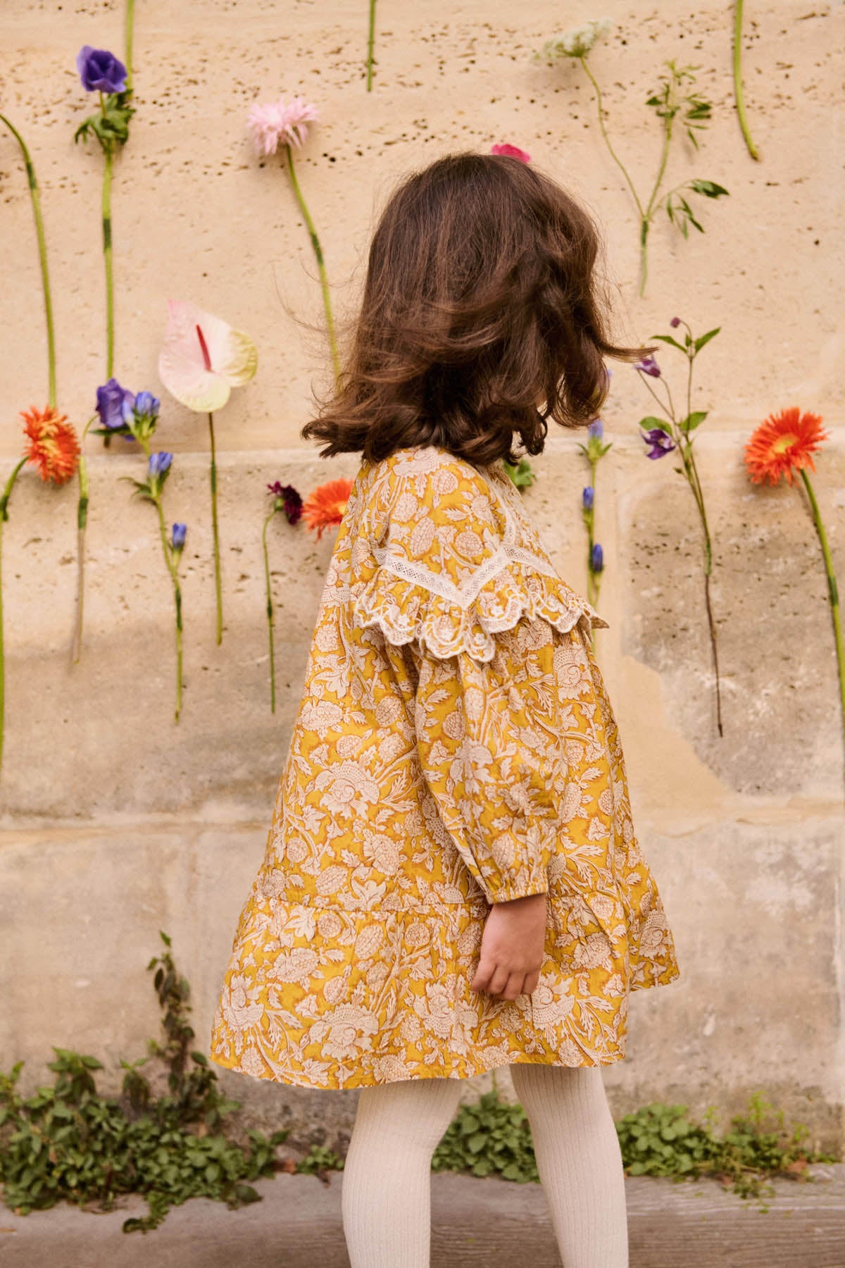 <Louise Misha> DRESS ORANA - HONEY MOUNTAIN AVENS　