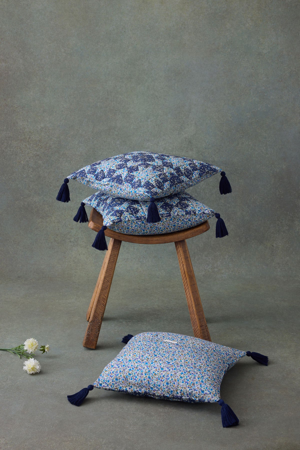 <Louise Misha> CUSHION COVER JIMO - MID STAR PATCHWORK