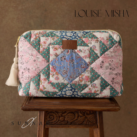 <Louise Misha> POUCH TEIKI - NAVY SNOWFALL PATCH