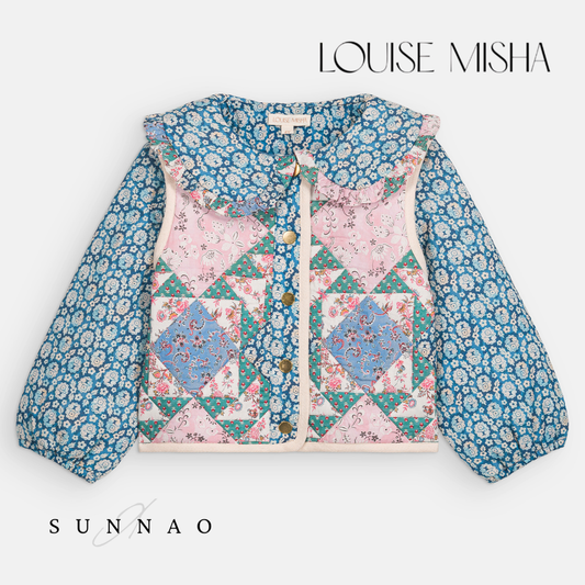 <Louise Misha> JACKET AGARA - NAVY SNOWFALL PATCH