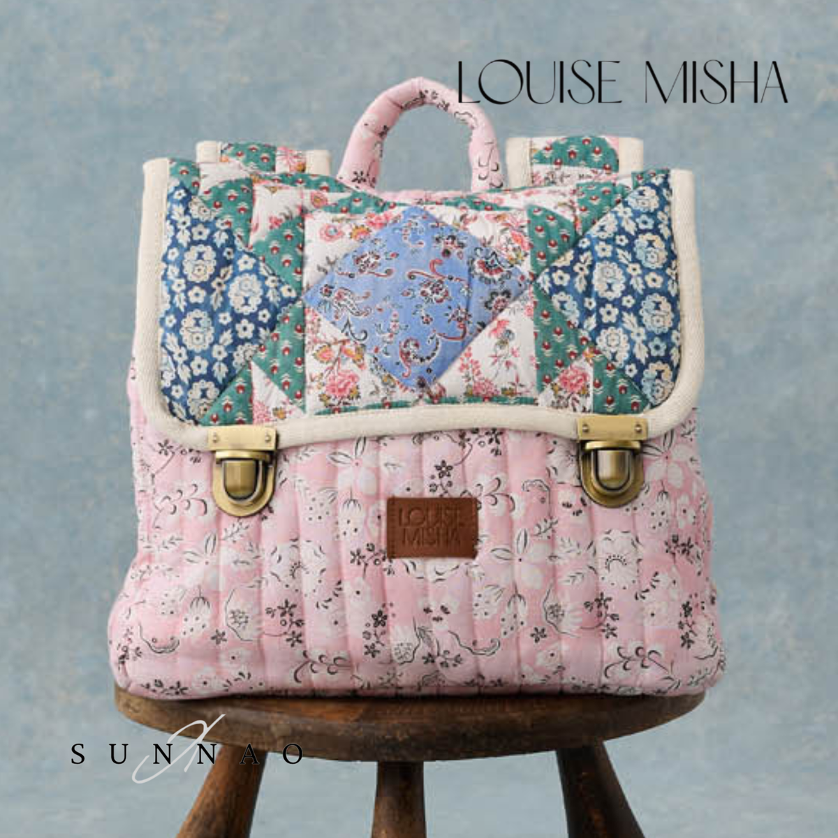 <Louise Misha> SCHOOL BAG TIYA - NAVY SNOWFALL PATCH　