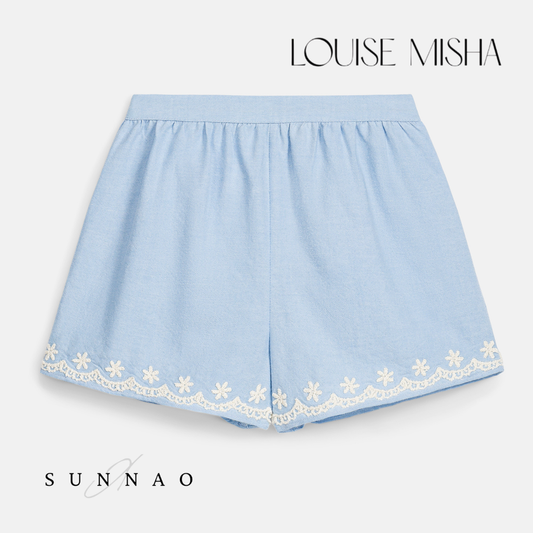 <Louise Misha> SHORTS VALLY - OXFORD BLUE