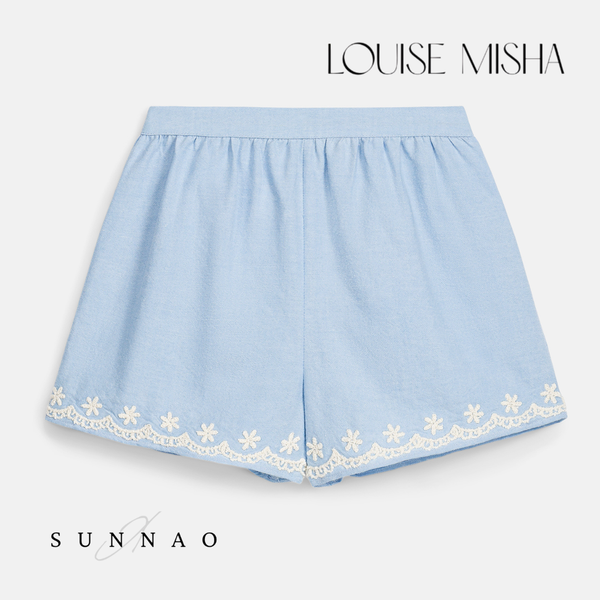 <Louise Misha> SHORTS VALLY - OXFORD BLUE