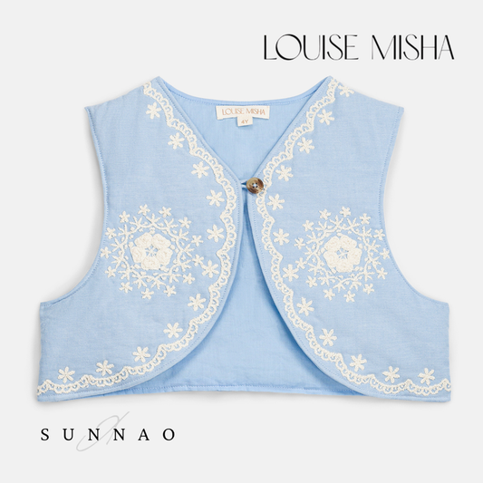 <Louise Misha> VEST MARISOL - OXFORD BLUE