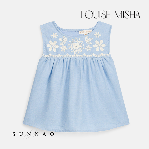 <Louise Misha> BLOUSE MALAYA - OXFORD BLUE