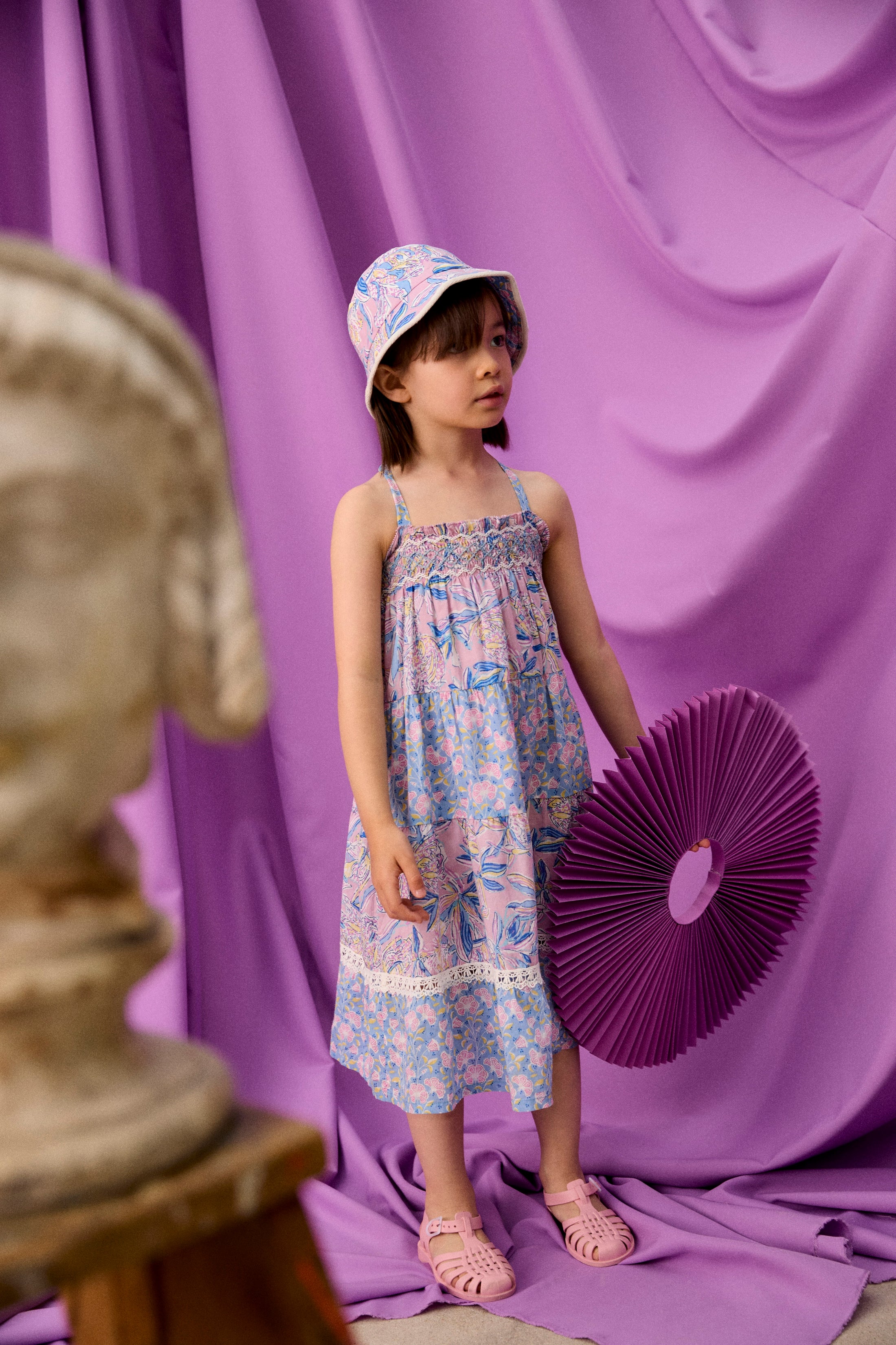 <Louise Misha> DRESS MARCELINETTE - PASTEL PARADISE BAY