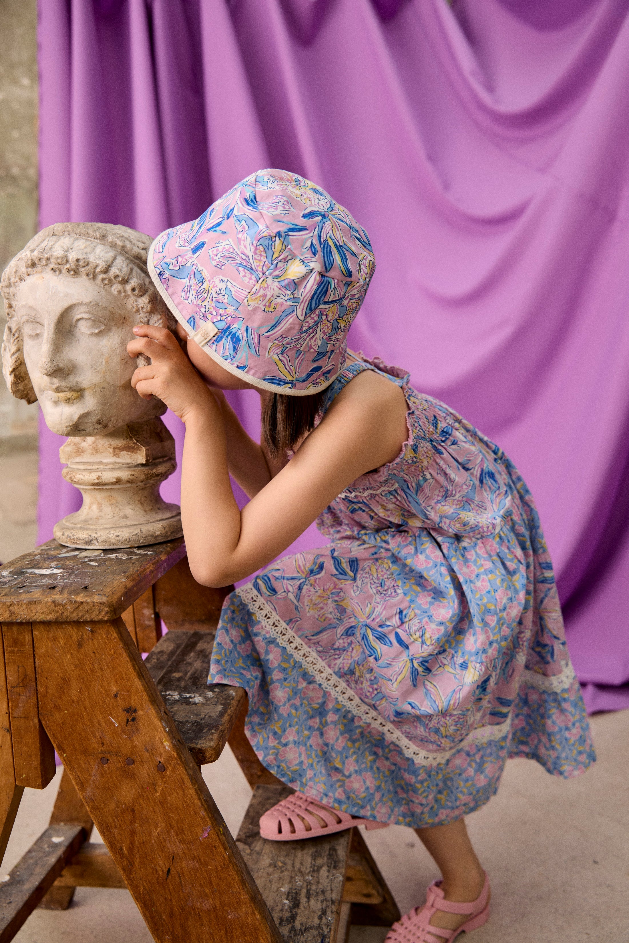 <Louise Misha> DRESS MARCELINETTE - PASTEL PARADISE BAY