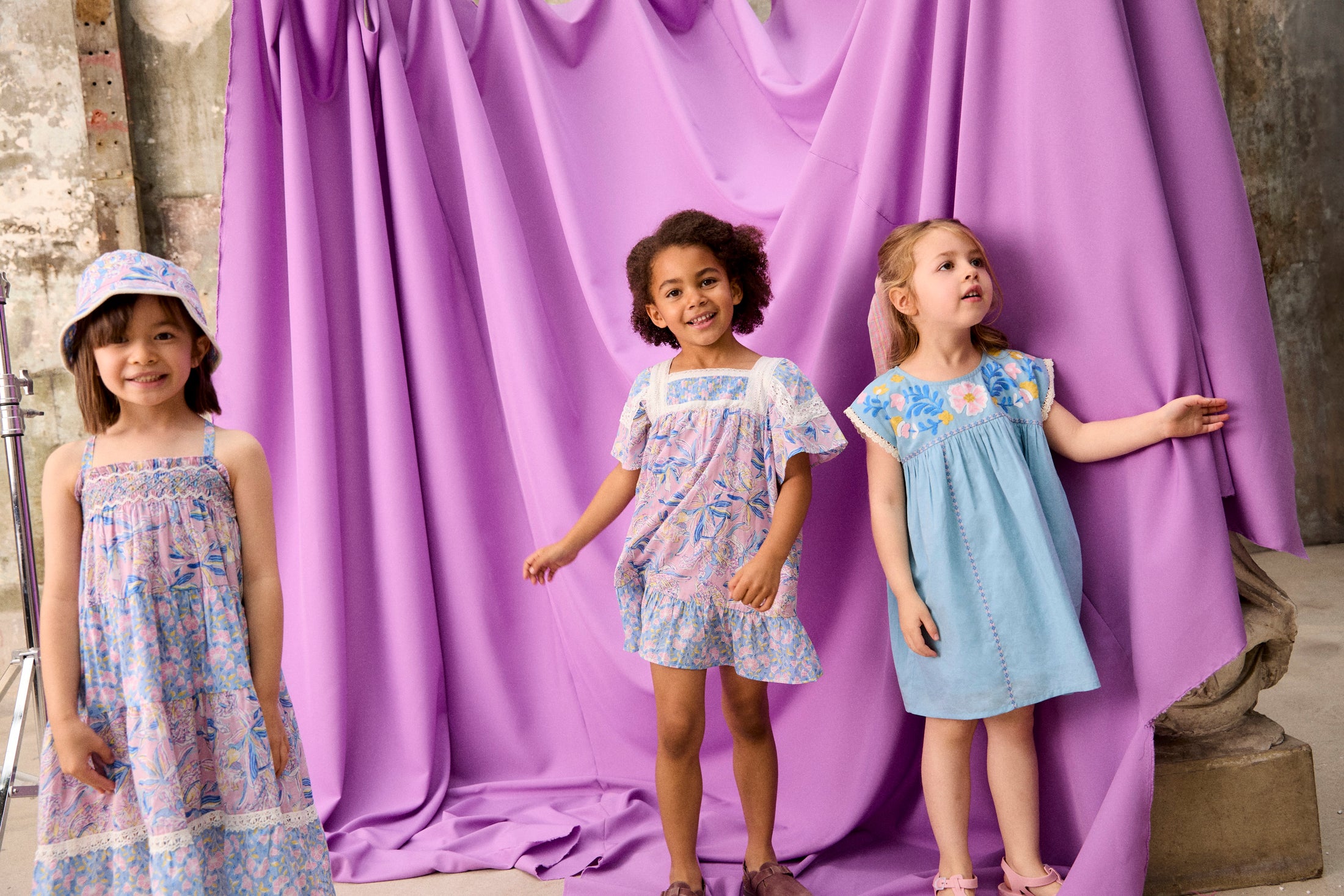 <Louise Misha> DRESS MARCELINETTE - PASTEL PARADISE BAY