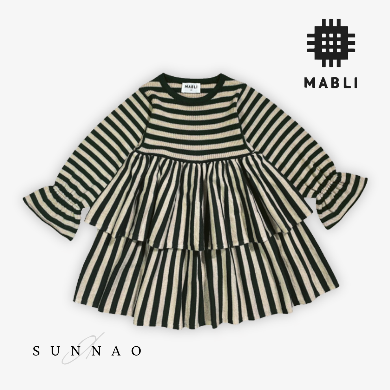 <MABLI> STEVIE DRESS - IVY STRIPE - DROP1