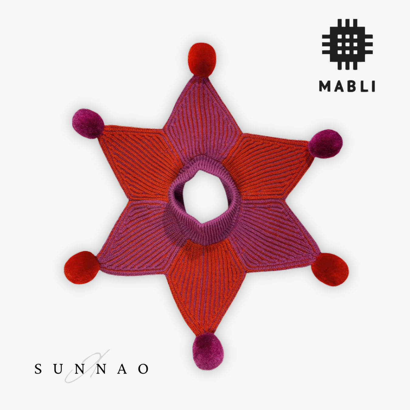 <MABLI> JESTER COLLAR - VIOLET/REDCURRANT - DROP1